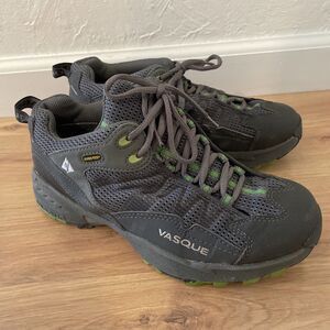 Vasque Womens 8.5 M Trail Running Athletic Shoes Green Gray Hiking Lace Sneakers